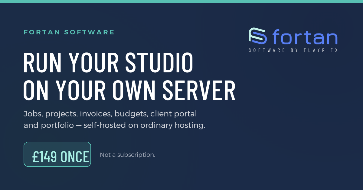 Fortan Software: the jobs, projects and budgets screens