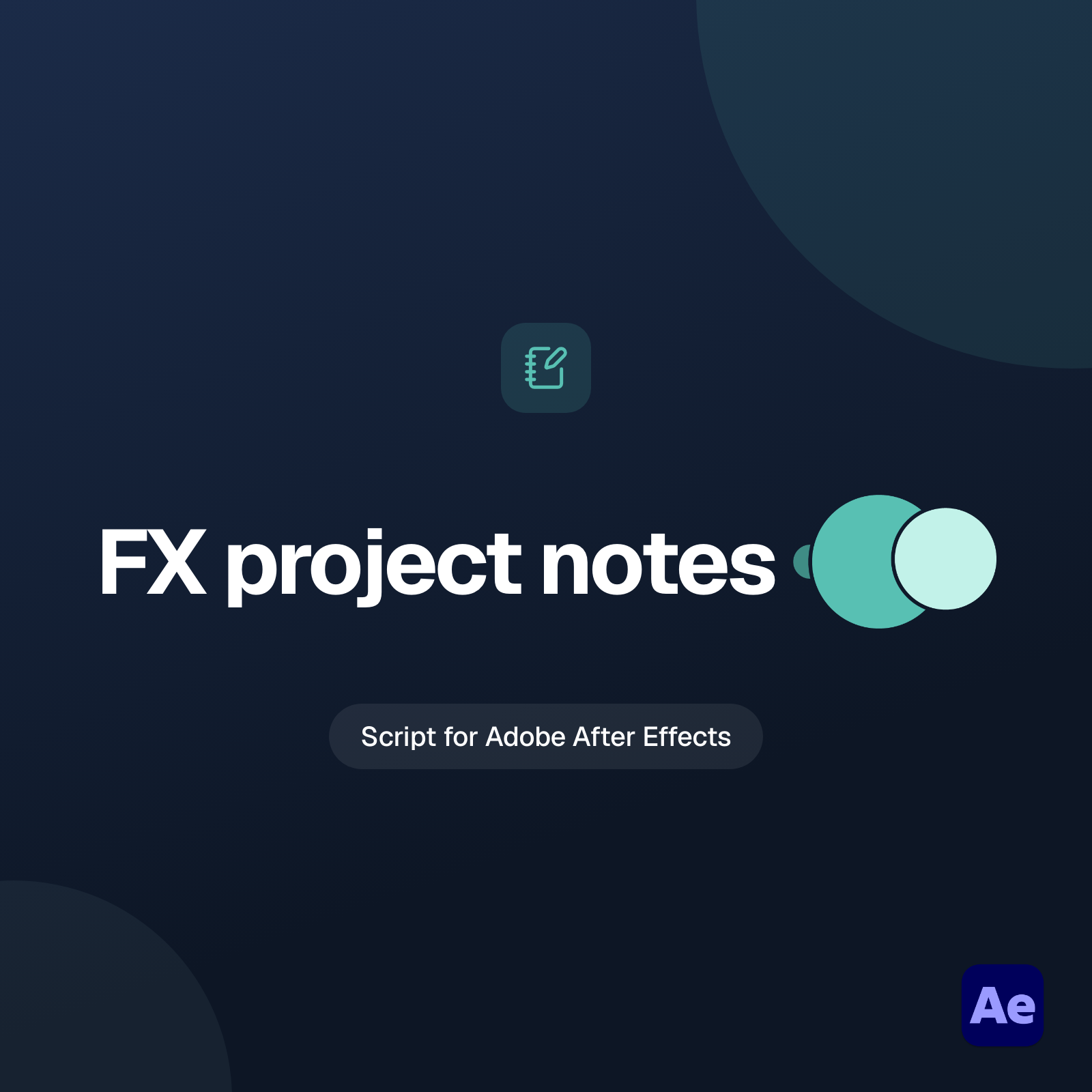 Flayr FX Project Notes logo for the After Effects notes and to-do panel