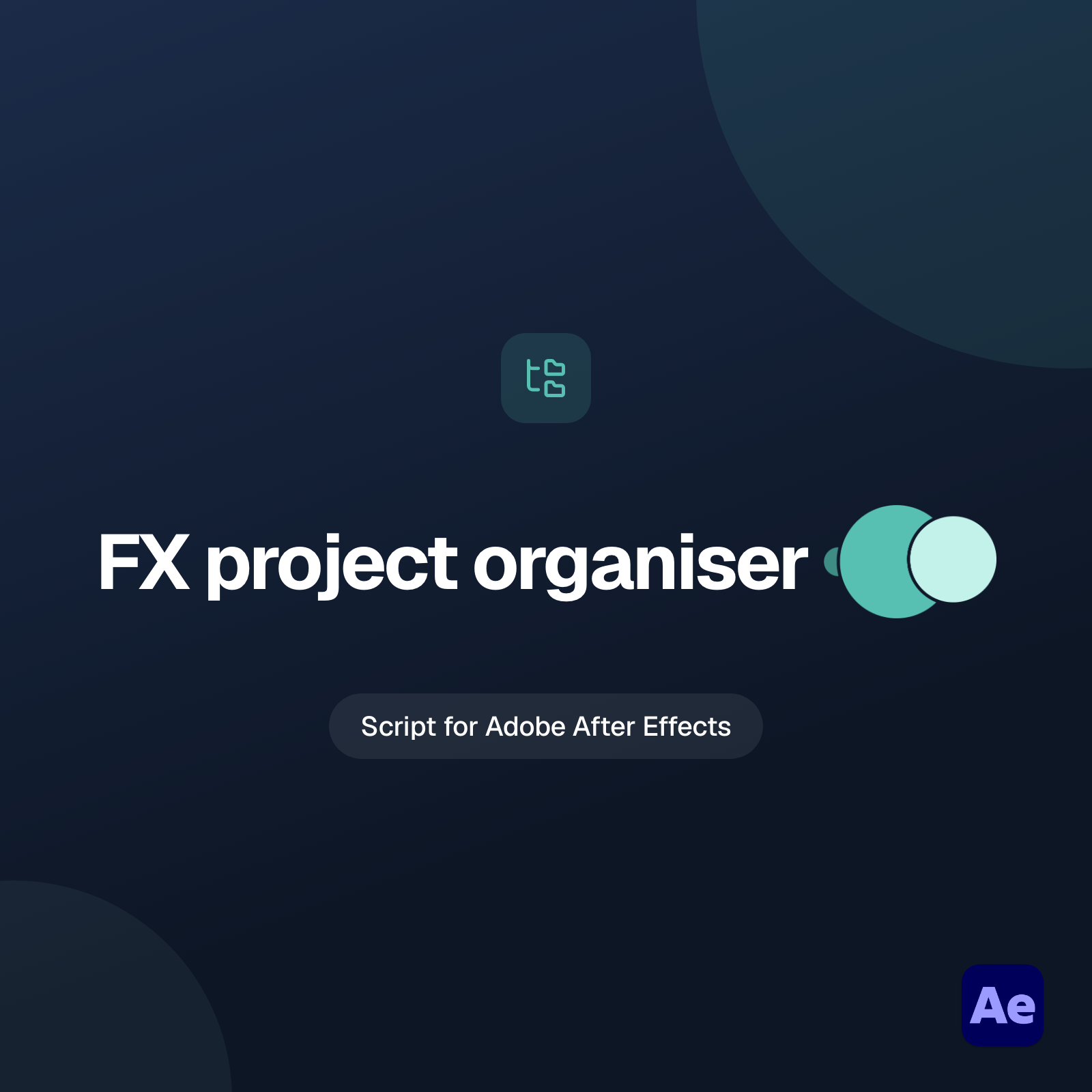 Flayr FX Project Organiser logo for the After Effects project tidy-up tool