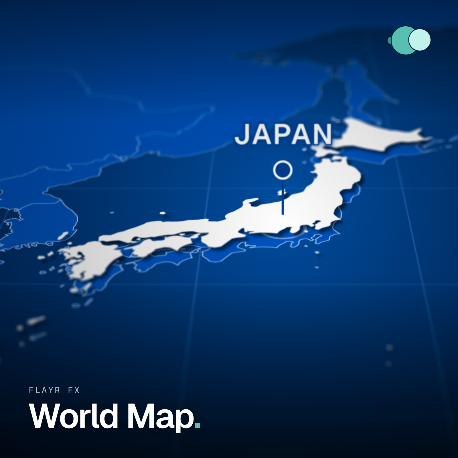 Flayr FX World Map logo for the After Effects animated 3D map tool
