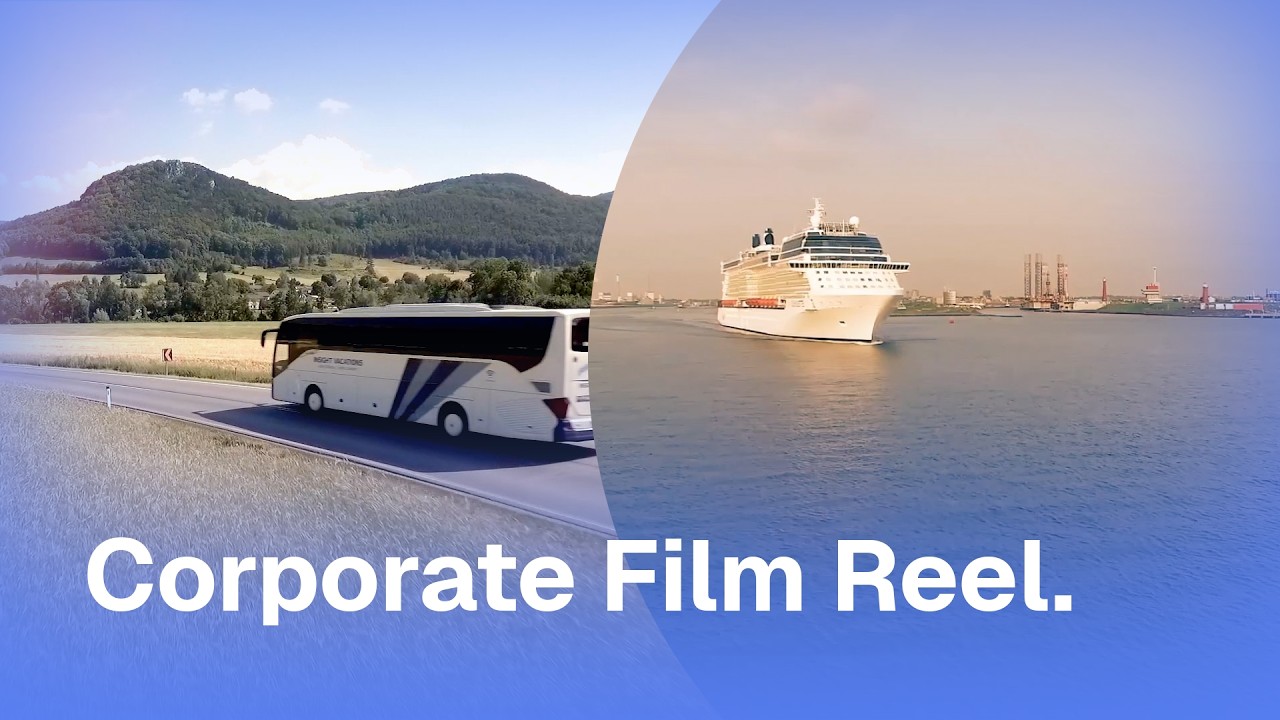 Opening frame of the 2025 corporate film showreel