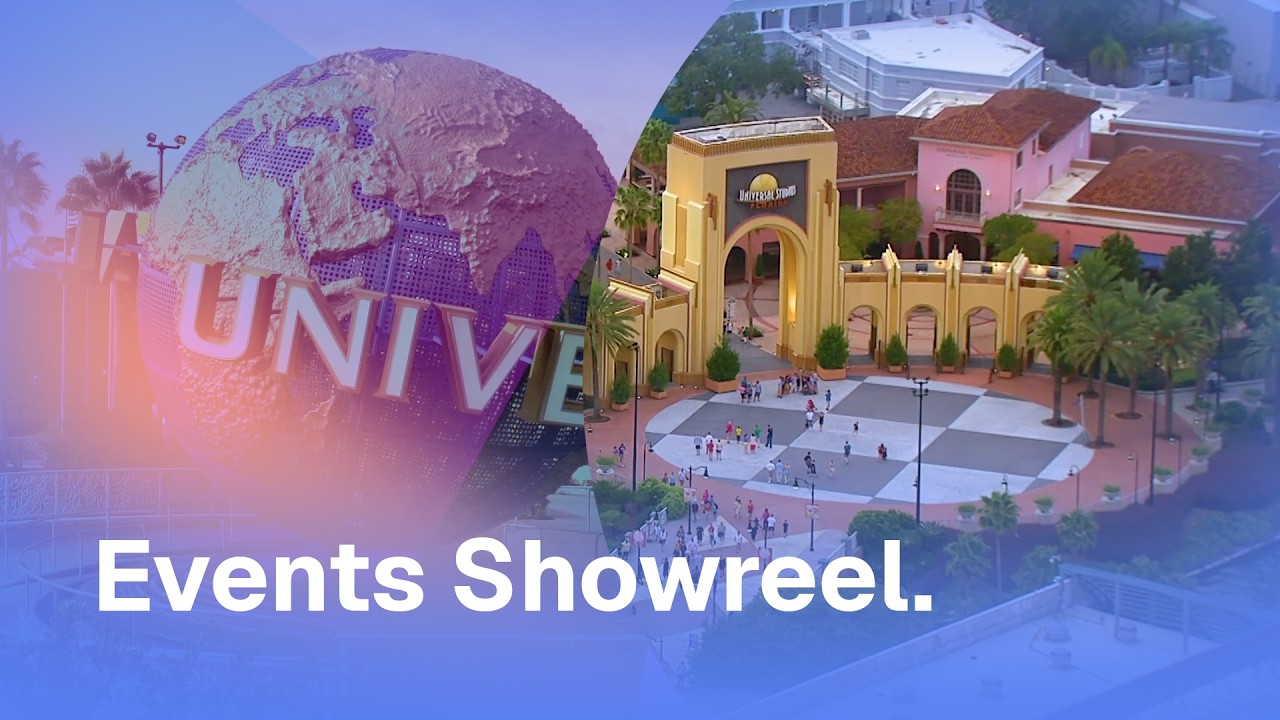 Opening frame of the events showreel